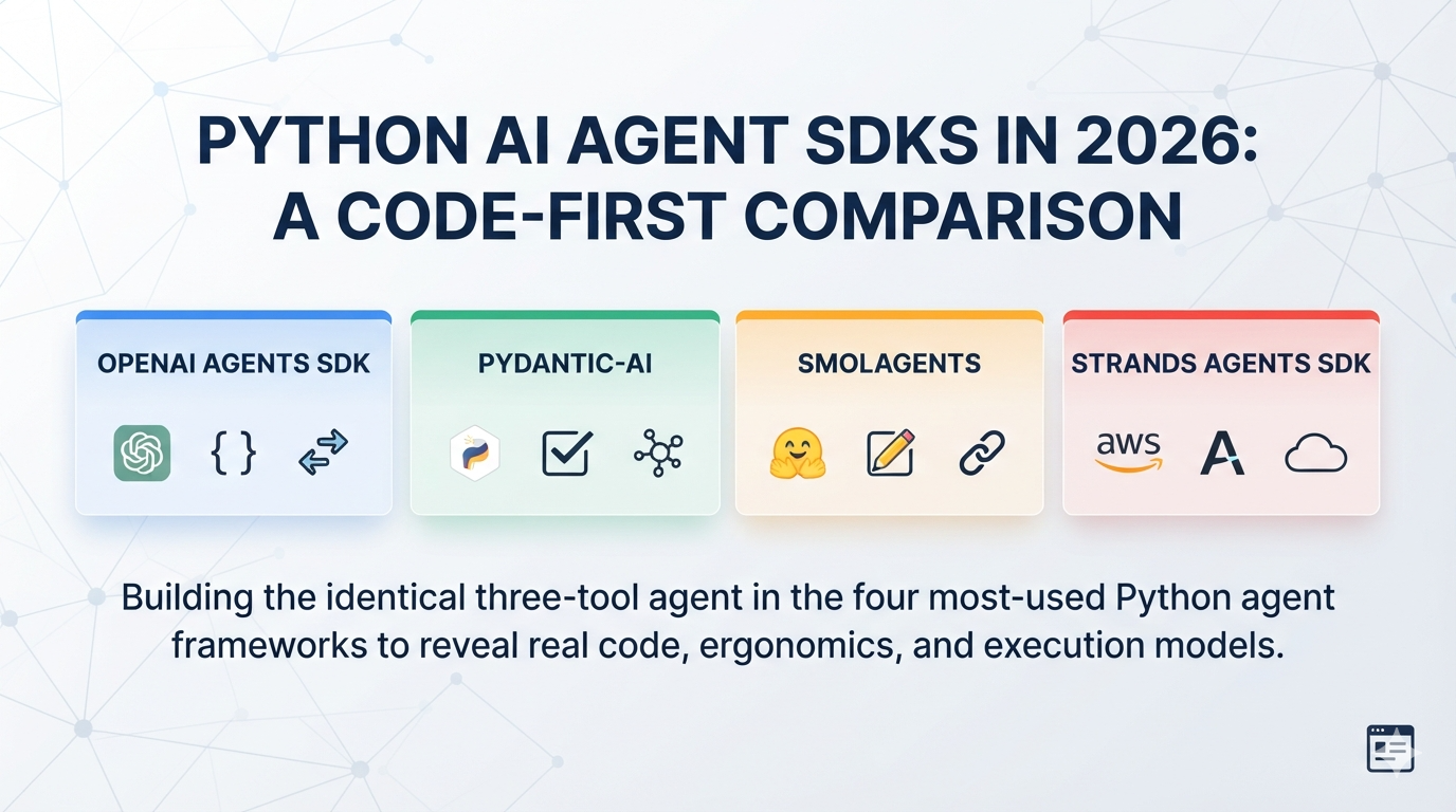 Python AI SDKs in 2026: OpenAI Agents SDK vs Pydantic-AI vs smolagents vs Strands