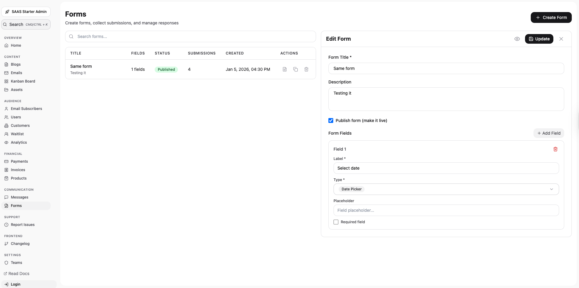Admin Preview